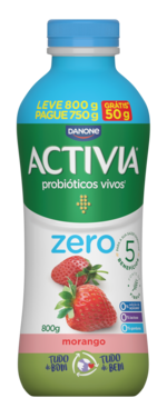 Activia Zero Líquido Morango 750G + 50G